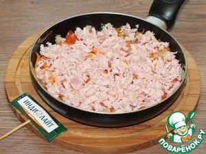 Корзиночки с овощной и колбасной начинкой