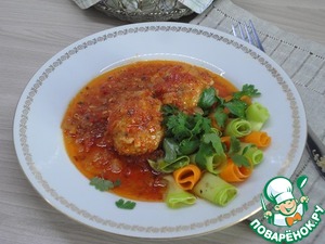 Крокеты из индейки с овощной "пастой"