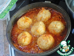 Крокеты из индейки с овощной "пастой"