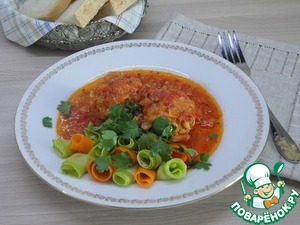 Крокеты из индейки с овощной "пастой"