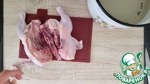 Курица горячего копчения в коптилке