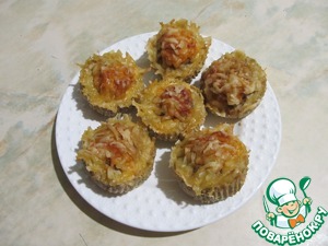 Куриные кексики с шампиньонами Куриные кексики с шампиньонами