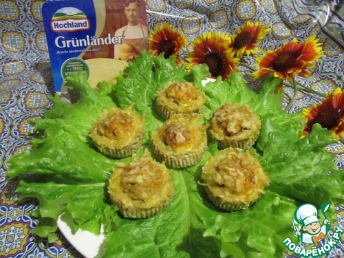 Куриные кексики с шампиньонами Куриные кексики с шампиньонами