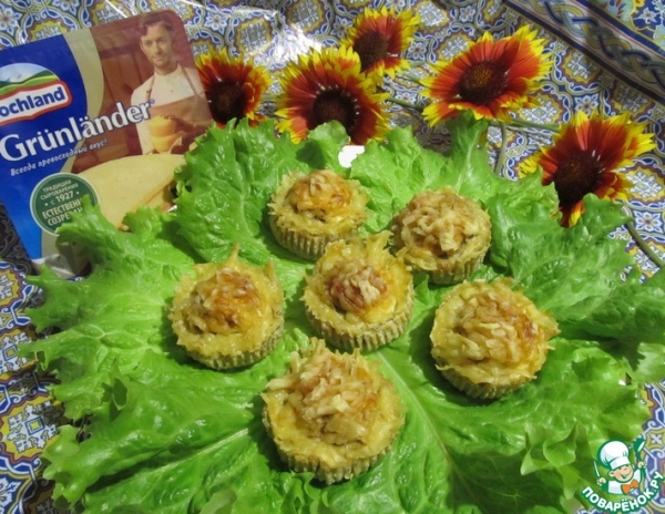 Куриные кексы с шампиньонами Куриные кексы с шампиньонами