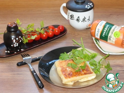 Лепешки оригинальные с колбасой из индейки Лепешки оригинальные с колбасой из индейки