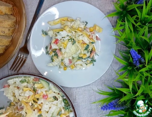 Лёгкий и не совсем обычный салат Лёгкий и не совсем обычный салат