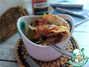 Порционная "лазанья" на завтрак из СВЧ