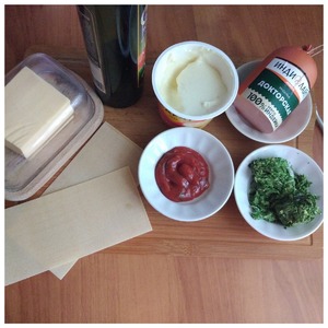 Порционная "лазанья" на завтрак из СВЧ