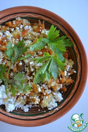 Пшено с овощами и творогом