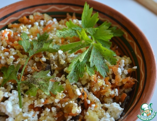 Пшено с овощами и творогом