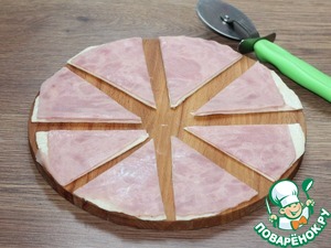 Рогалики с ветчиной, сыром и крабовыми палочками Рогалики с ветчиной, сыром и крабовыми палочками