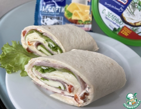 Ролл с ветчиной и сыром Ролл с ветчиной и сыром