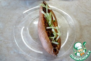 Саб-сэндвич из батата с колбасками Саб-сэндвич из батата с колбасками