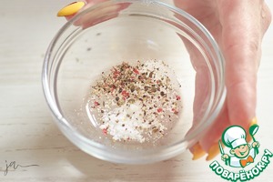 Салат с фасолью и творожным сыром