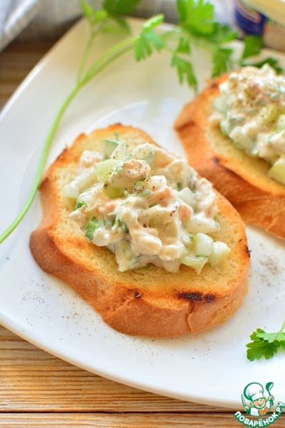 Сендвич с острым креветочным сыром Сендвич с острым креветочным сыром