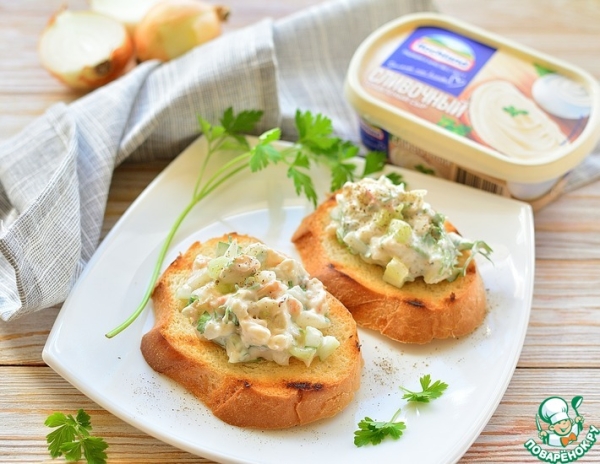 Сендвич с острым креветочным сыром Сендвич с острым креветочным сыром