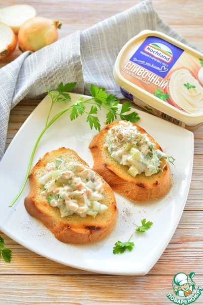 Сендвич с острым креветочным сыром Сендвич с острым креветочным сыром