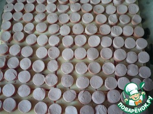 Слоеные "подушечки" с сосисками для перекуса