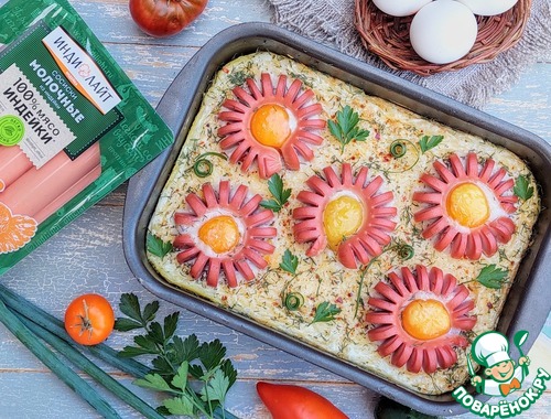 Сосиски "Солнышки", запеченные с картофельным пюре Сосиски "Солнышки", запеченные с картофельным пюре