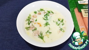 Сырный суп с сосисками Сырный суп с сосисками