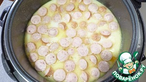 Сырный суп с сосисками Сырный суп с сосисками