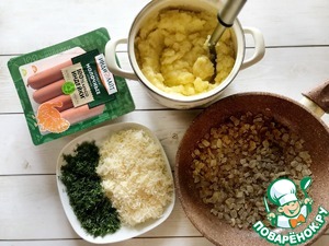 Сытные роллы с сосиской и картофелем Сытные роллы с сосиской и картофелем