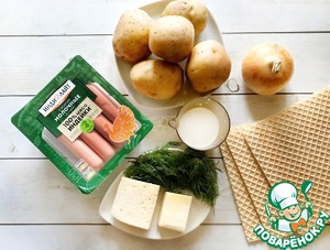 Сытные роллы с сосиской и картофелем Сытные роллы с сосиской и картофелем