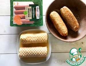 Сытные роллы с сосиской и картофелем Сытные роллы с сосиской и картофелем
