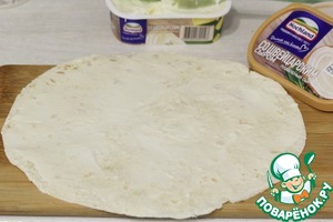 Тортилья с сыром и салями Тортилья с сыром и салями