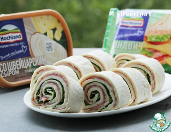 Тортилья с сыром и салями Тортилья с сыром и салями