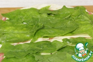 Тортилья с сыром и салями Тортилья с сыром и салями