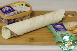 Тортилья с сыром и салями Тортилья с сыром и салями