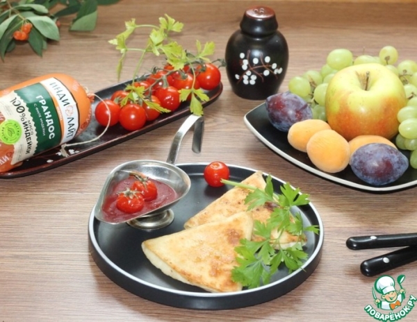 Треугольнички из лепешек с начинкой