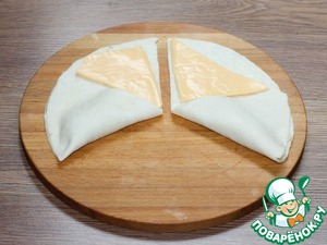 Треугольнички из лепешек с начинкой