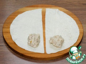 Треугольнички из лепешек с начинкой