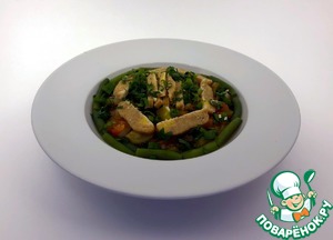 Тушеные овощи с кукурузными клецками