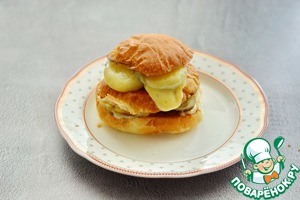 Вегетарианский двойной чизбургер с баклажаном Вегетарианский двойной чизбургер с баклажаном