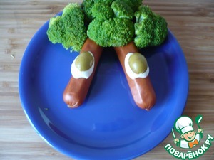 "Забавный" завтрак с колбасками для школьников "Забавный" завтрак с колбасками для школьников