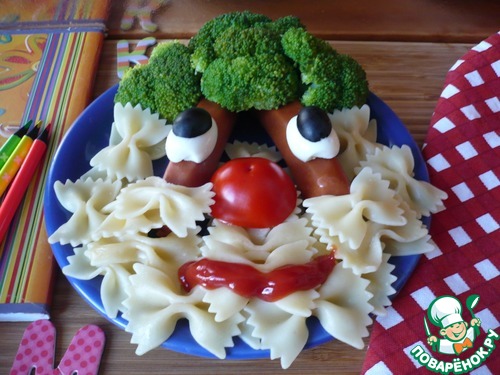 "Забавный" завтрак с колбасками для школьников "Забавный" завтрак с колбасками для школьников