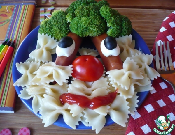 "Забавный" завтрак с колбасками для школьников "Забавный" завтрак с колбасками для школьников