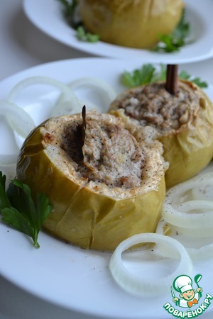 Запечённые яблоки с индейкой Запечённые яблоки с индейкой