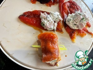 Запечённый перец с творожным сыром