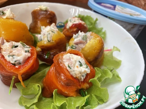 Запечённый перец с творожным сыром