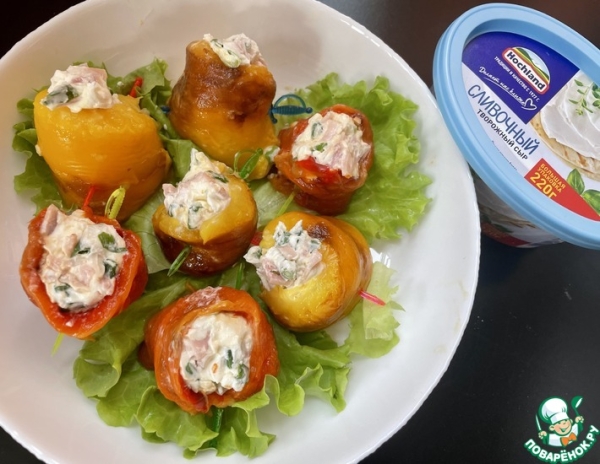 Запечённый перец с творожным сыром