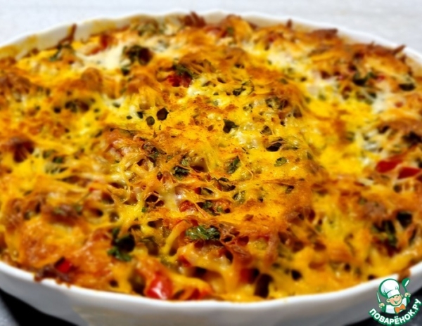 Запеканка из цветной капусты и брокколи