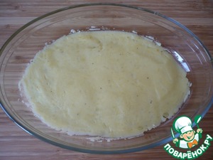 Запеканка из овощного пюре с сосисками Запеканка из овощного пюре с сосисками