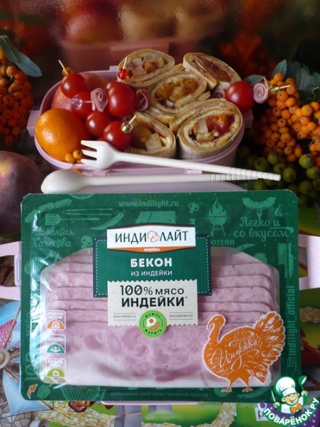 Завтрак из бекона и яичницы