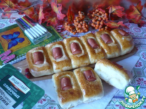 Разборный пирог с сосисками "Индилайт"