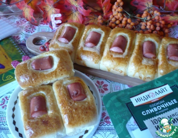 Разборный пирог с сосисками "Индилайт"