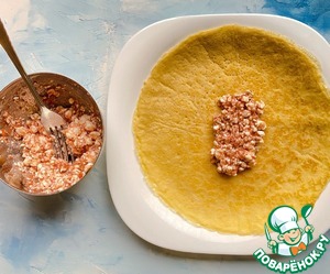 Блины с творогом и конфитюром Блины с творогом и конфитюром